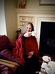 Nancy drinking tea